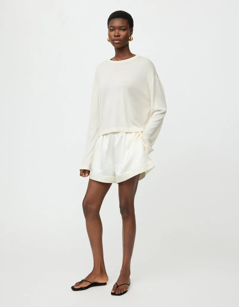 Seiden-Kaschmir-Feinstrickpullover