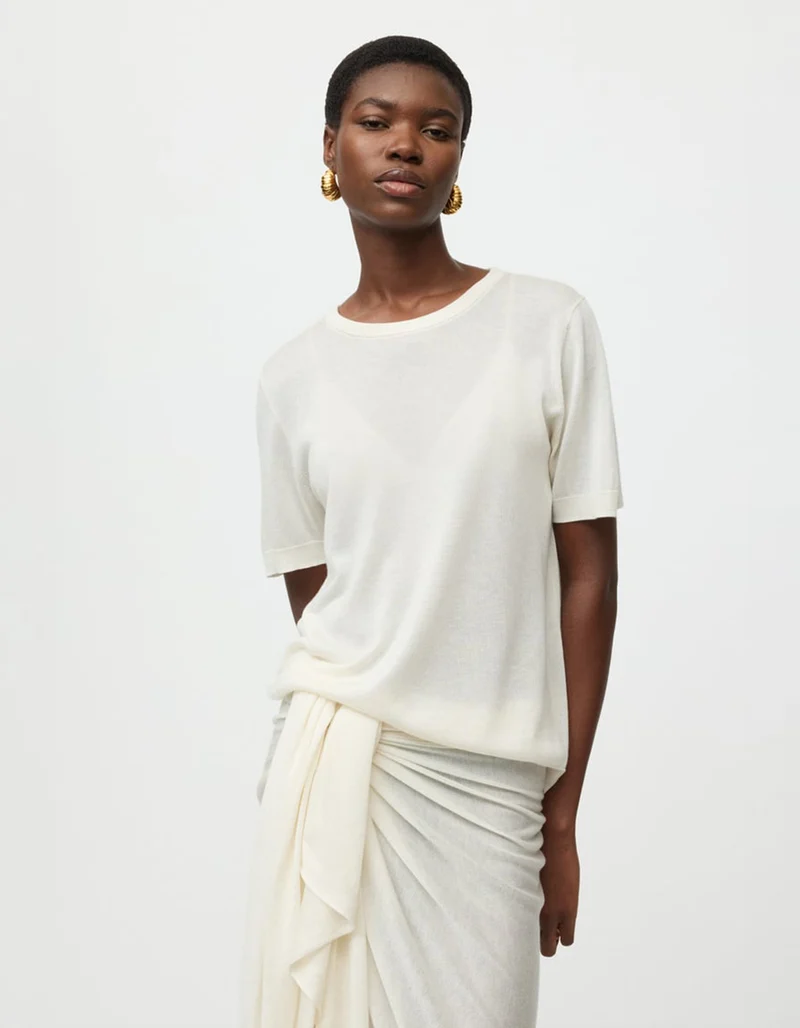 Feinstrick-Shirt Featherlight mit Kaschmiranteil