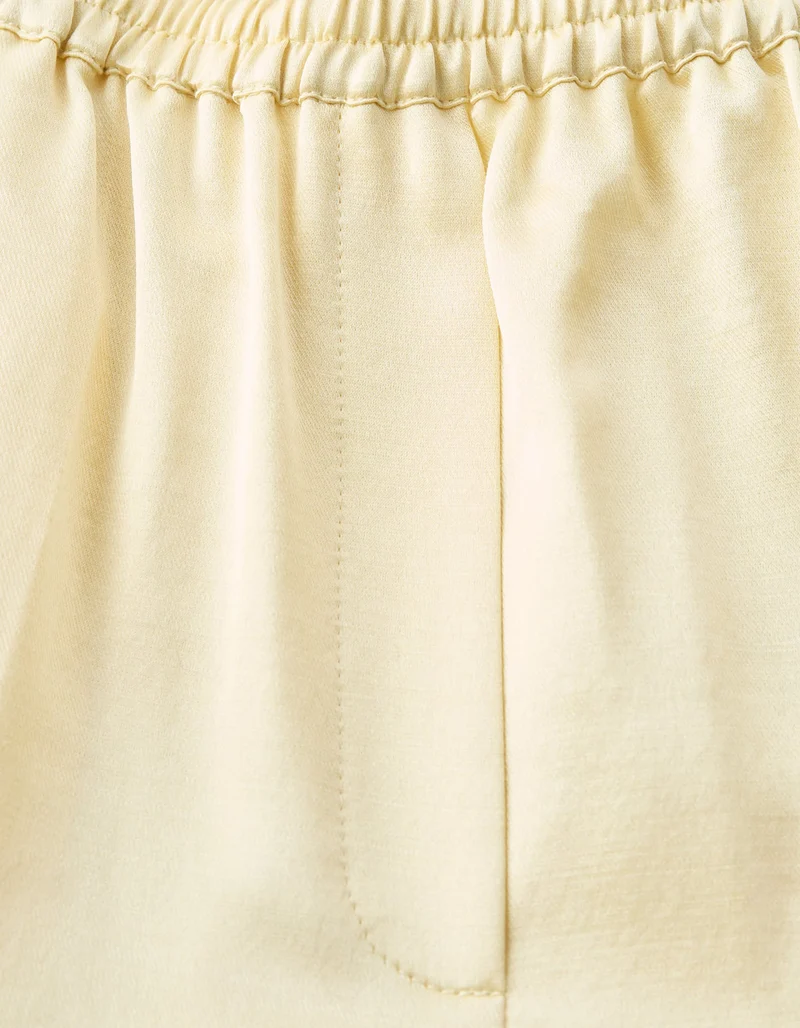 Wolle-Seiden-Mix Wide-Leg Hose