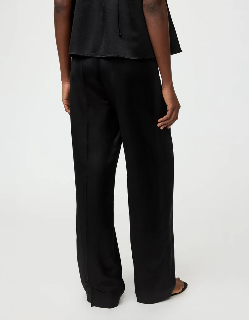 Wolle-Seiden-Mix Wide-Leg Hose