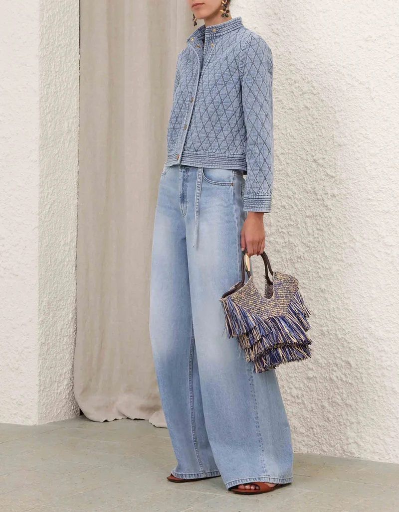 Gesteppte Jeansjacke Indra