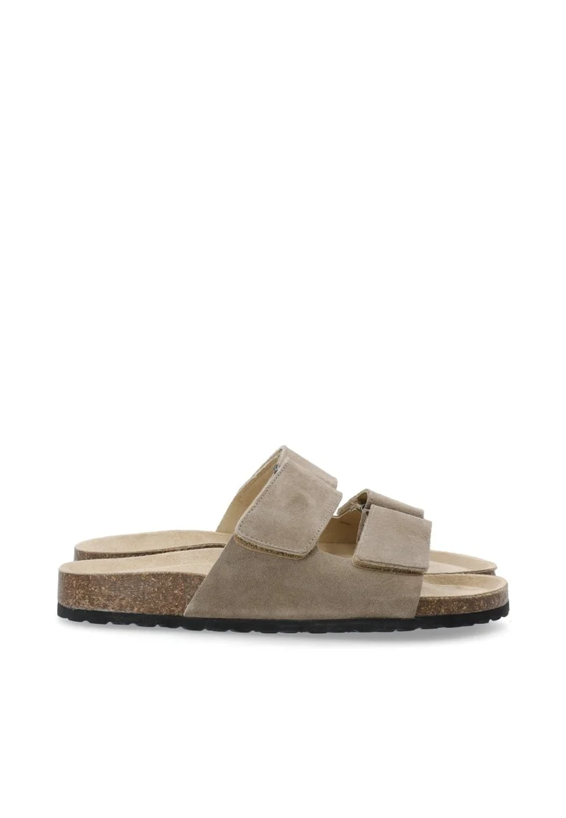 Bianco Herren Sandalen BIALORENZO Velcro Slide Suede in der Farbe Sand