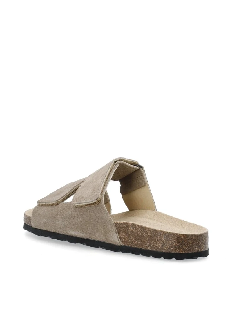 Bianco Herren Sandalen BIALORENZO Velcro Slide Suede in der Farbe Sand