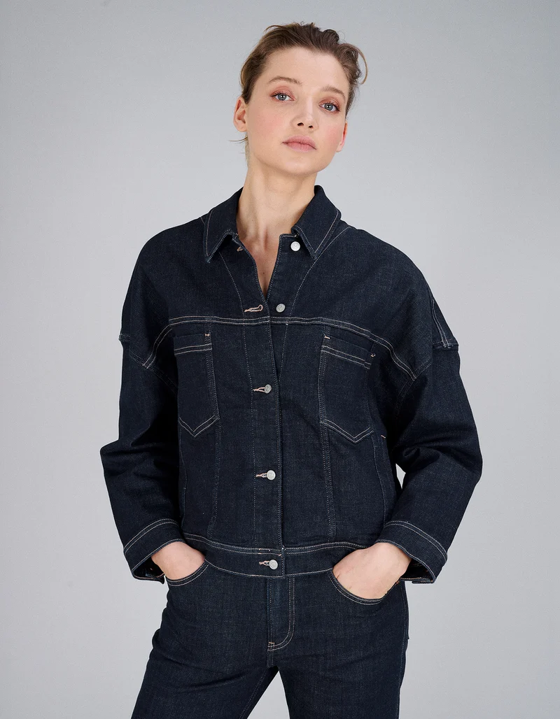 Oversize-Jeansjacke Amber