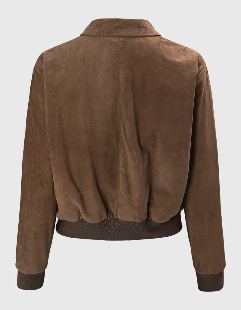 Veloursleder-Bomberjacke