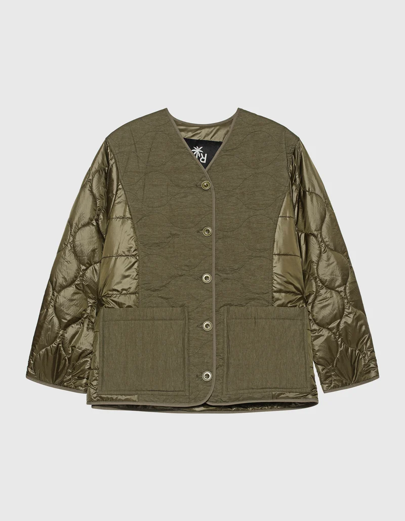 Oversize Material-Mix Jacke Shaw