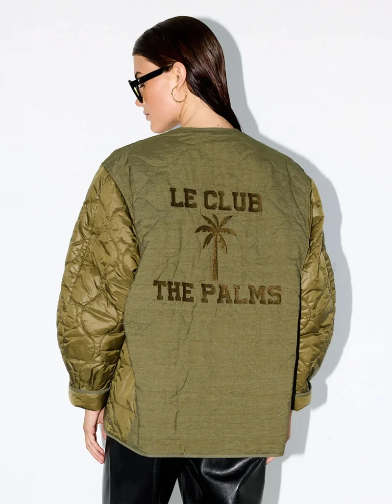 Oversize Material-Mix Jacke Shaw