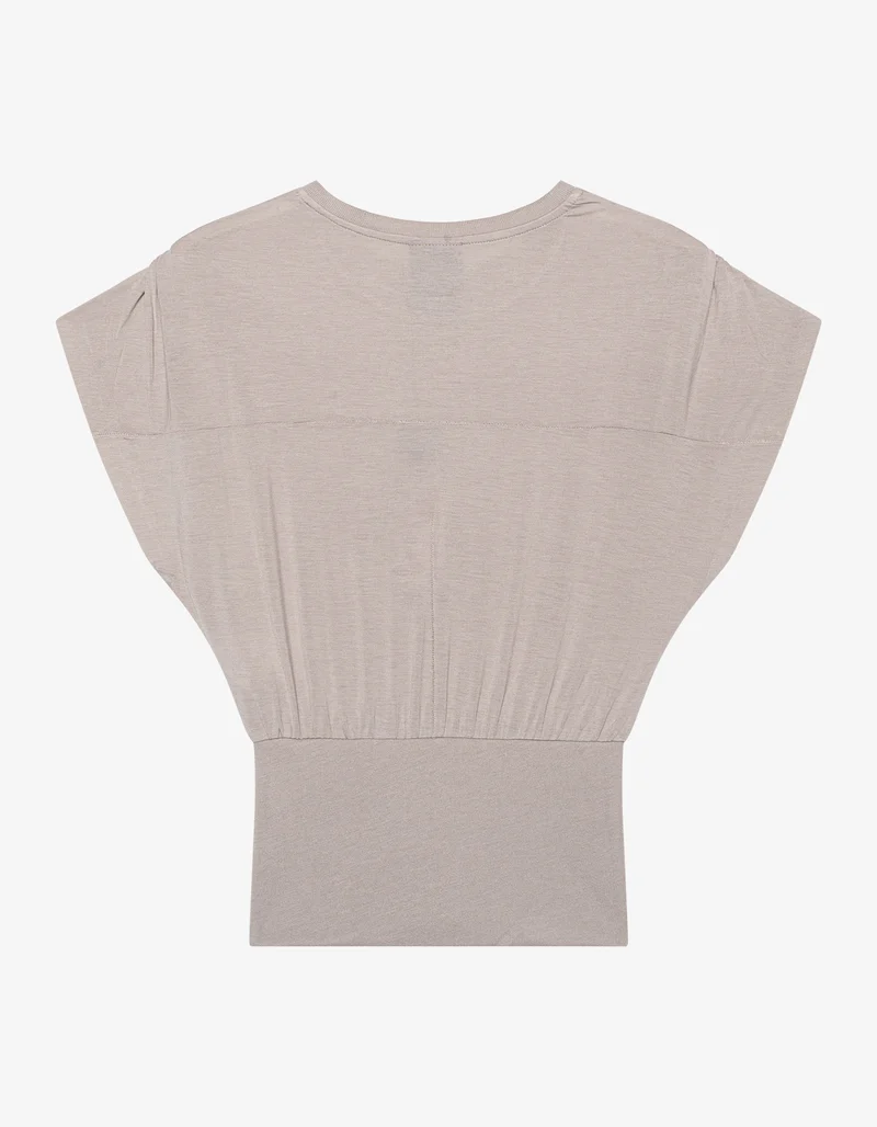 T-Shirt mit Raffung an der Schulter