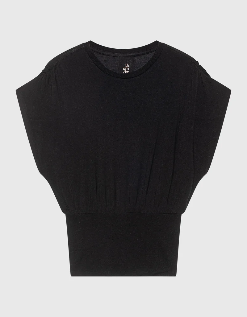 T-Shirt mit Raffung an der Schulter