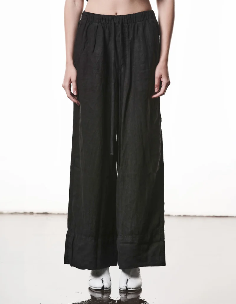Wide-Leg Leinen-Hose