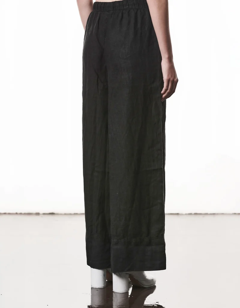 Wide-Leg Leinen-Hose