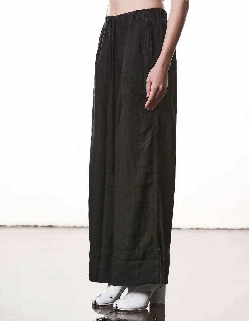 Wide-Leg Leinen-Hose