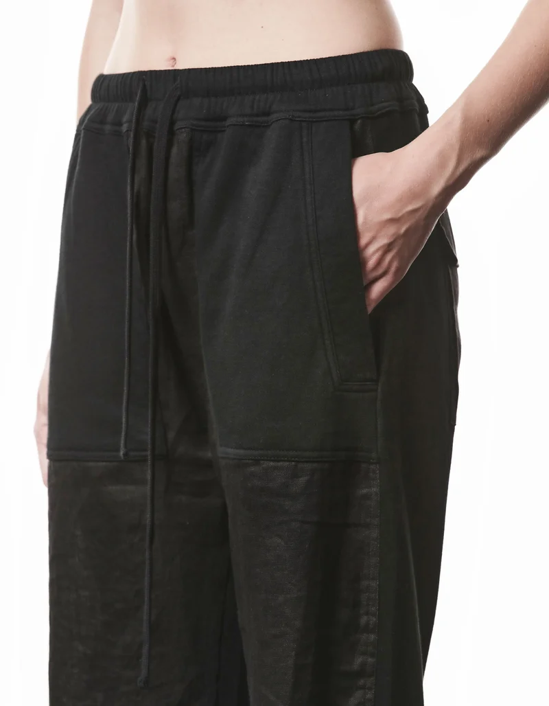 Cropped Straight-Leg Leinen-Mix Hose