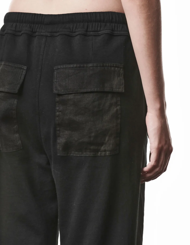 Cropped Straight-Leg Leinen-Mix Hose