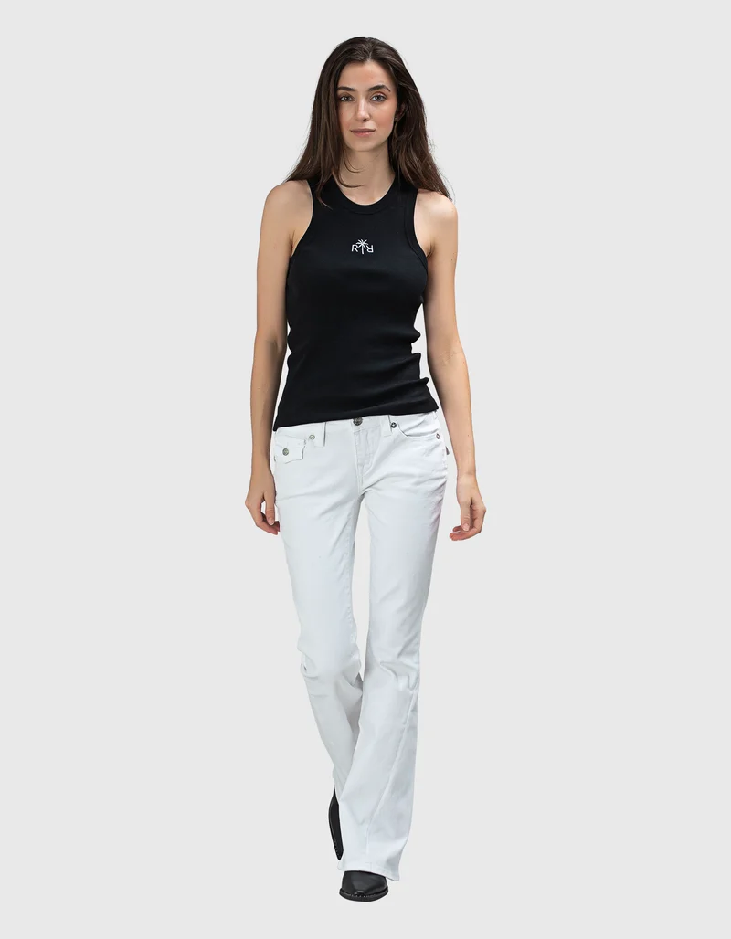 Flare-Leg Jeans Joey Low-Rise Flare Flap