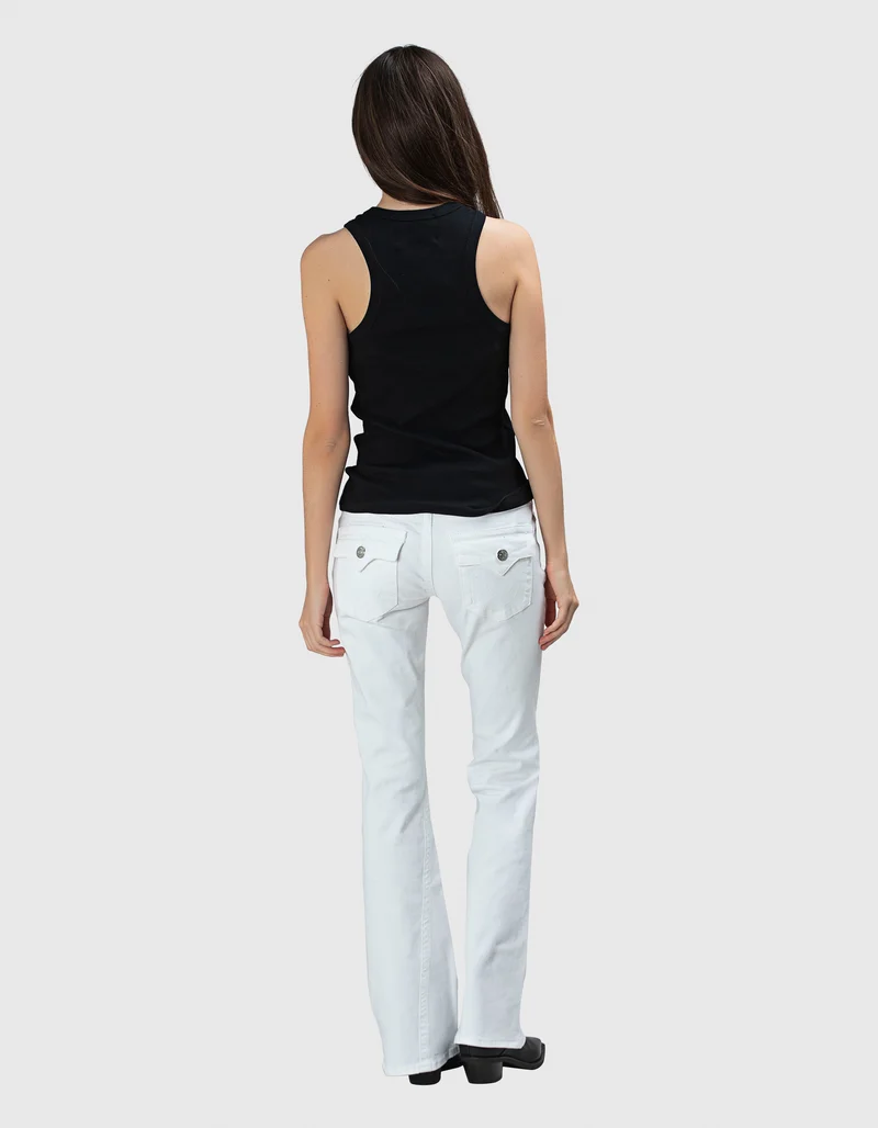 Flare-Leg Jeans Joey Low-Rise Flare Flap