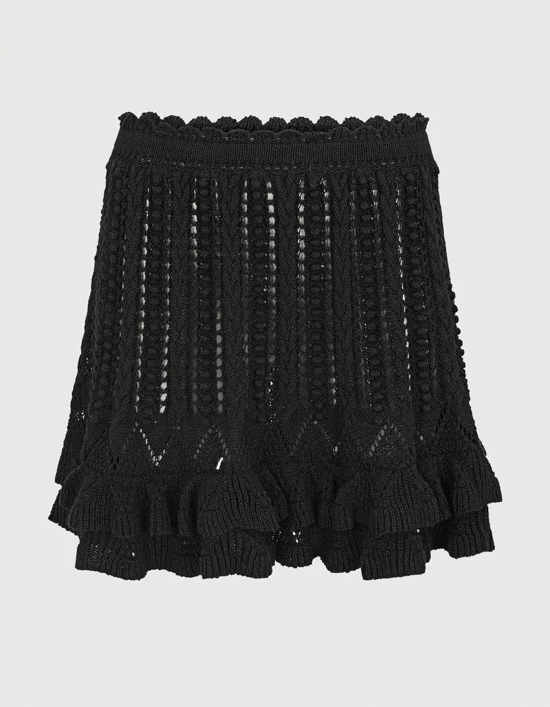 Mini-Strickrock Nelle mit Volants