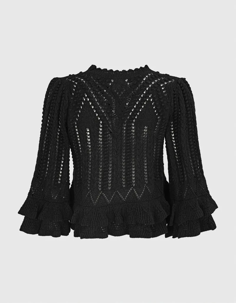 Strick-Top Norma mit Volants