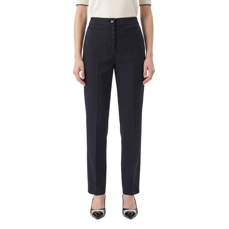 Regular-Fit Hose aus Wolle