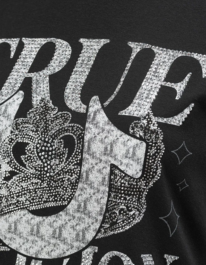 Bedrucktes T-Shirt Crystal Classic mit Strass-Verzierung