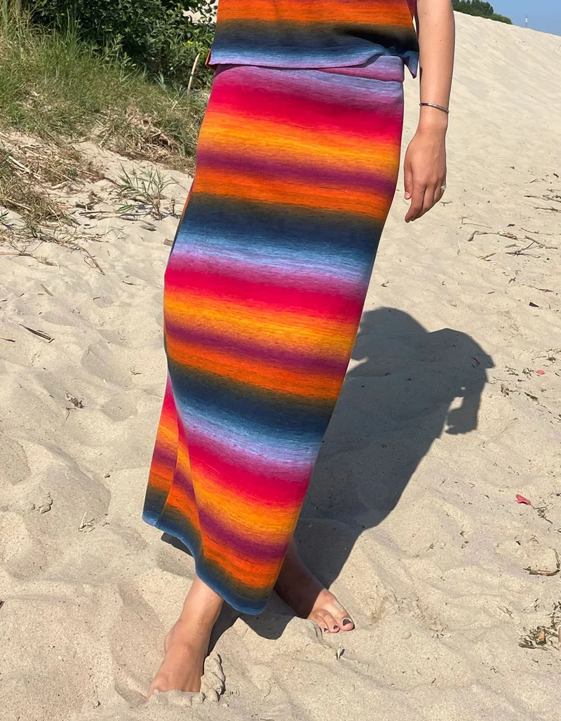 Midi-Strickrock Manon mit Farbverlauf