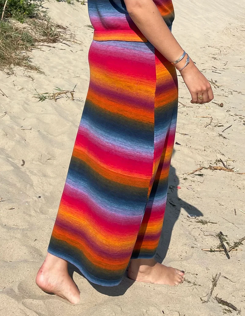 Midi-Strickrock Manon mit Farbverlauf
