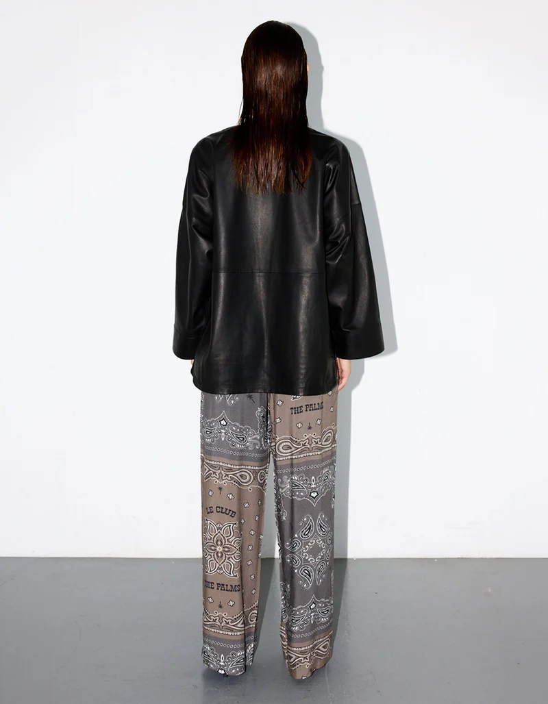 Lederjacke Elson im Kimono-Style