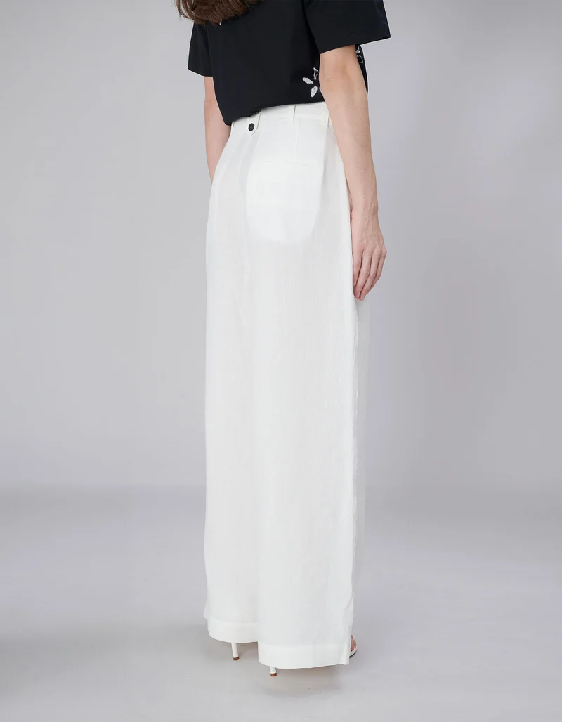 Wide-Leg Leinen-Hose