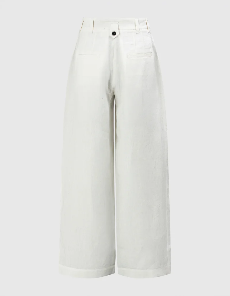 Wide-Leg Leinen-Hose