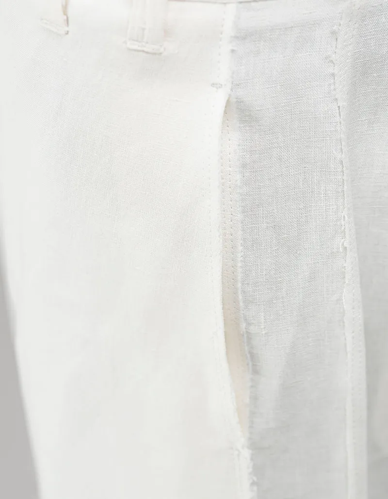Wide-Leg Leinen-Hose