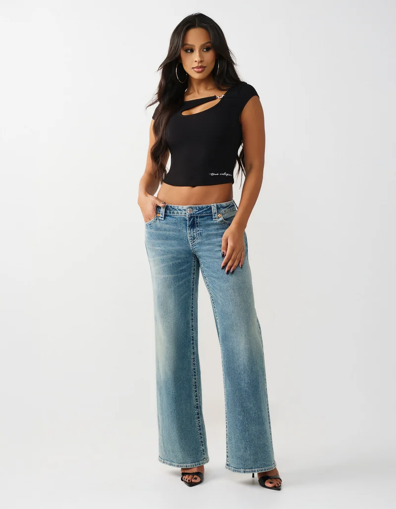 Cropped Top Crystal Cut Out