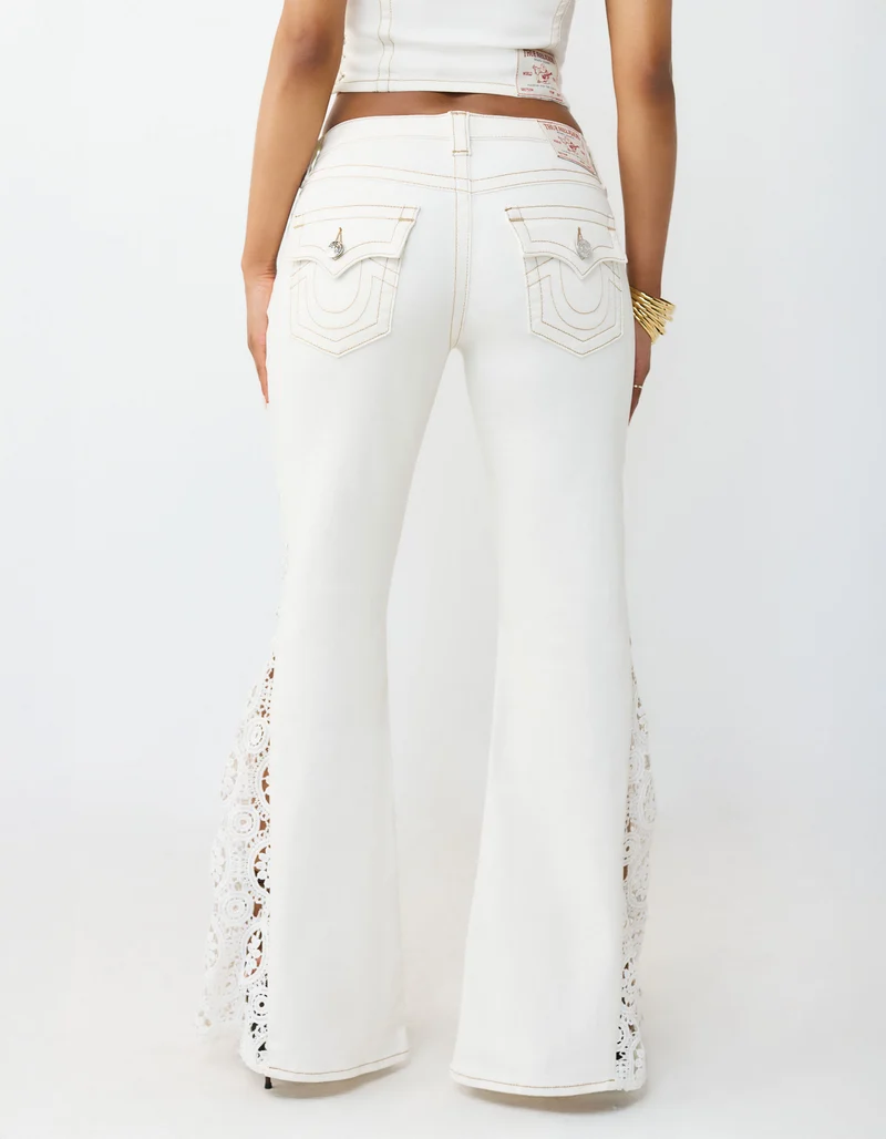 Flare-Jeans Crochet Mid Rise