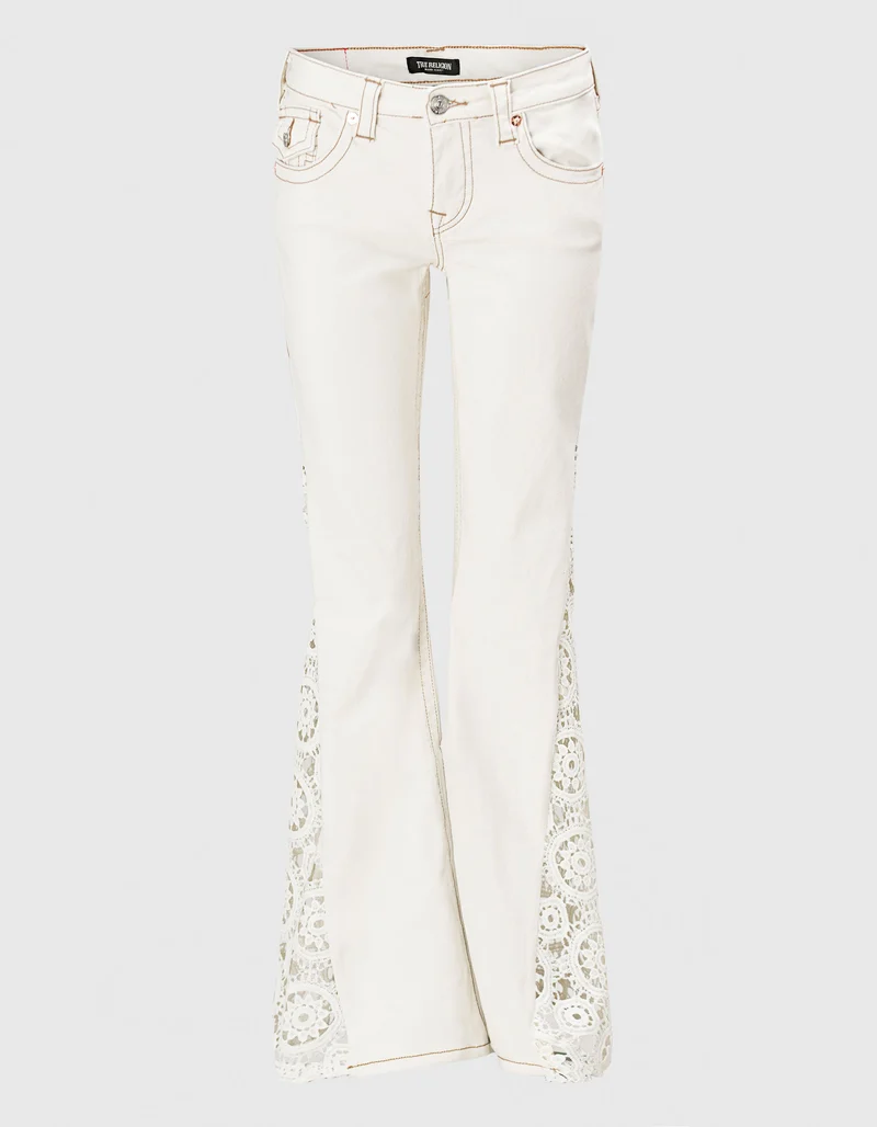 Flare-Jeans Crochet Mid Rise