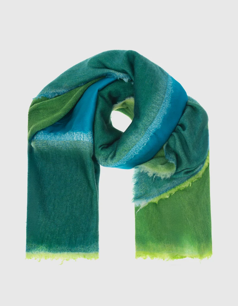 Patchwork Kaschmir-Seiden Schal Double Foulard