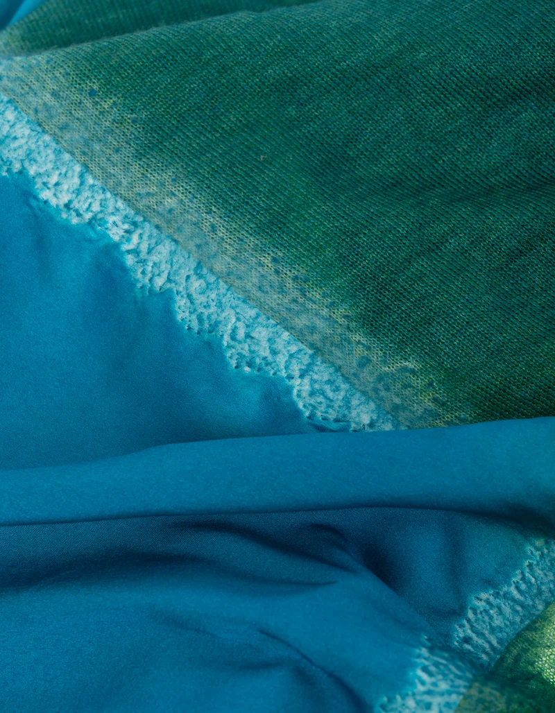 Patchwork Kaschmir-Seiden Schal Double Foulard