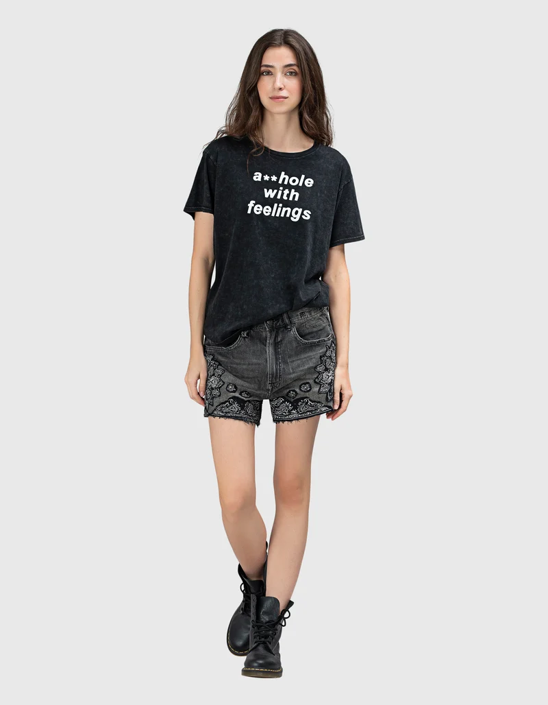 Bedrucktes T-Shirt Boy mit Kaschmir-Anteil