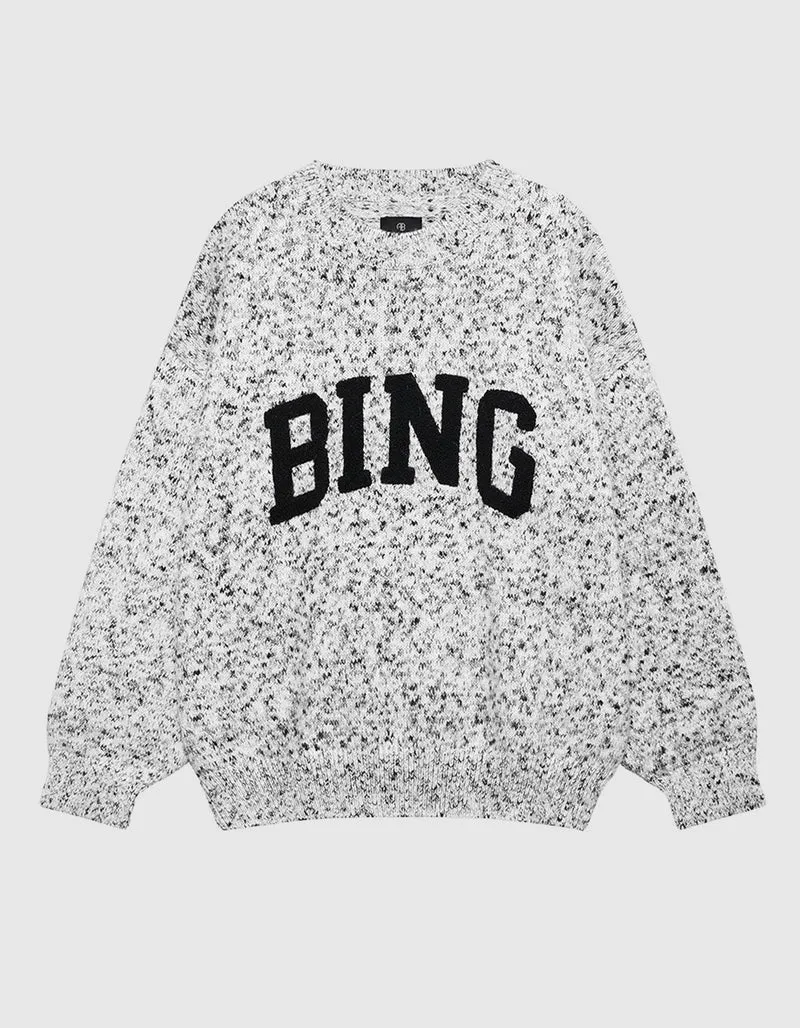 Oversize Strickpullover Sydney mit Label-Wording