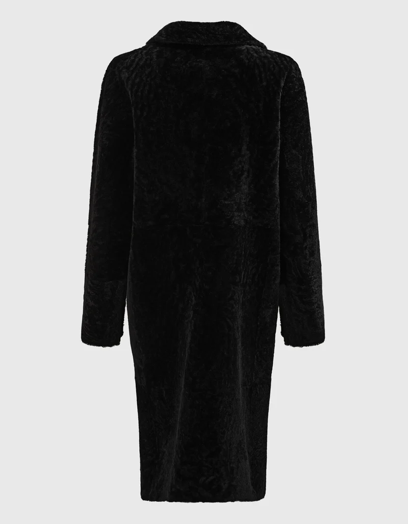 Doppelreihiger Shearling Wendemantel Golier