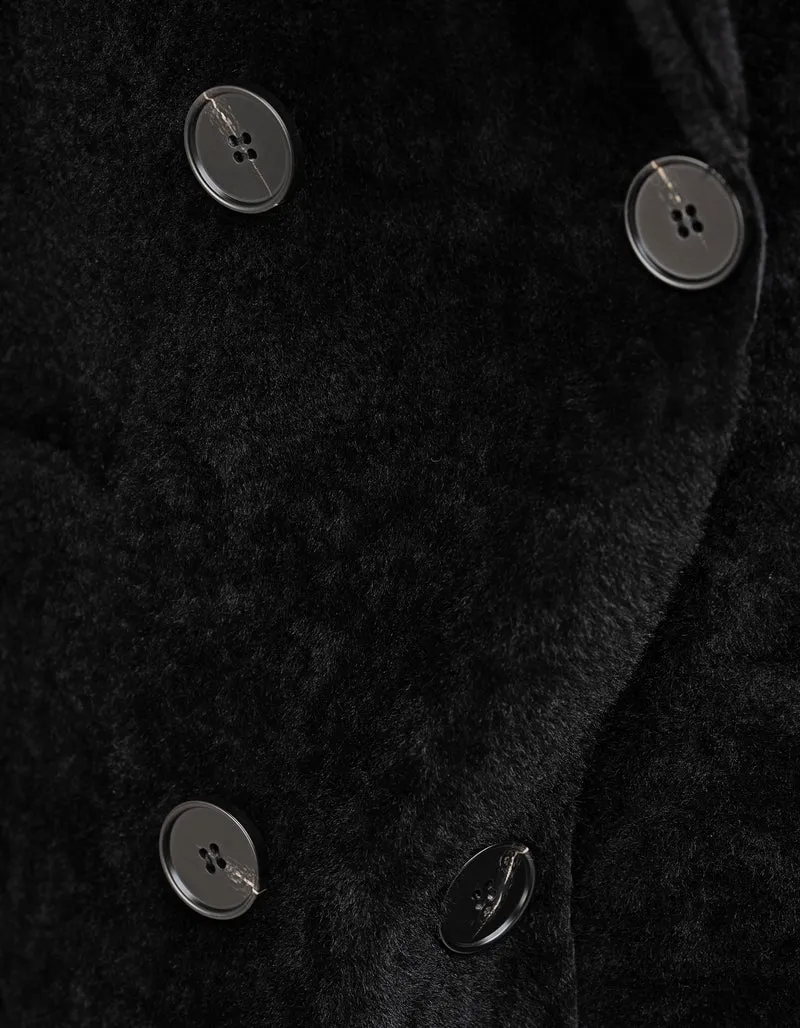 Doppelreihiger Shearling Wendemantel Golier