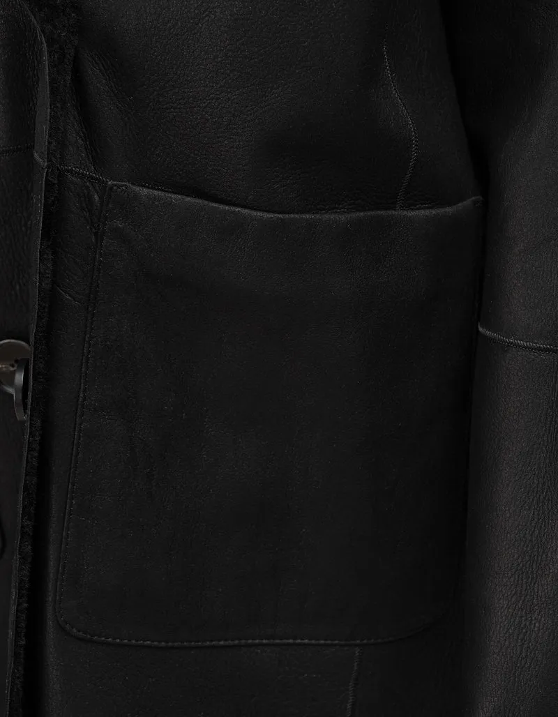 Doppelreihiger Shearling Wendemantel Golier