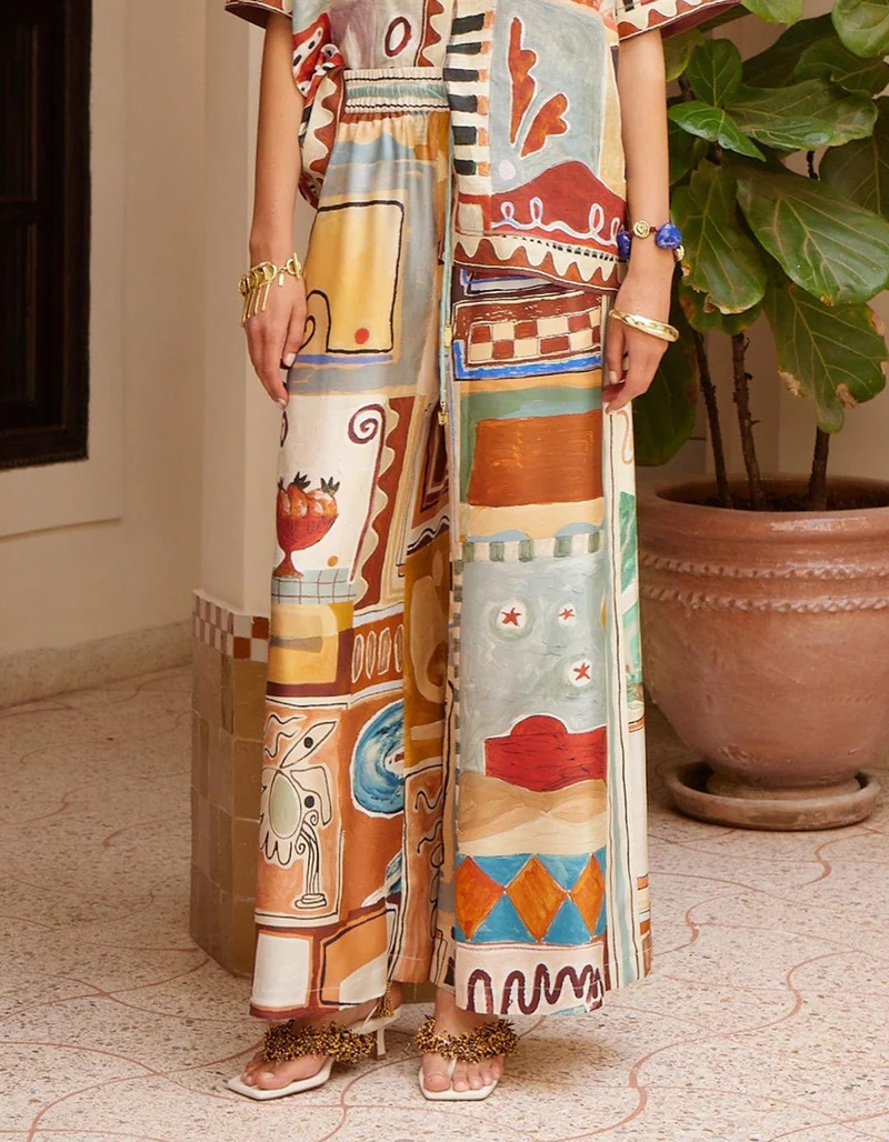 Wide-Leg Seiden-Hose Michelle