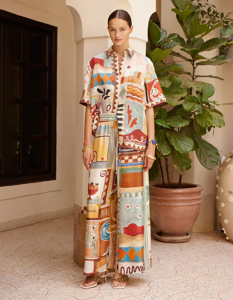 Wide-Leg Seiden-Hose Michelle