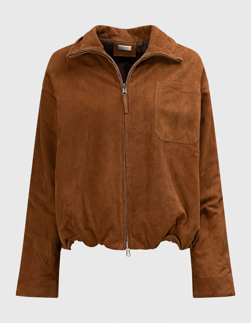 Veloursleder-Bomberjacke Julie