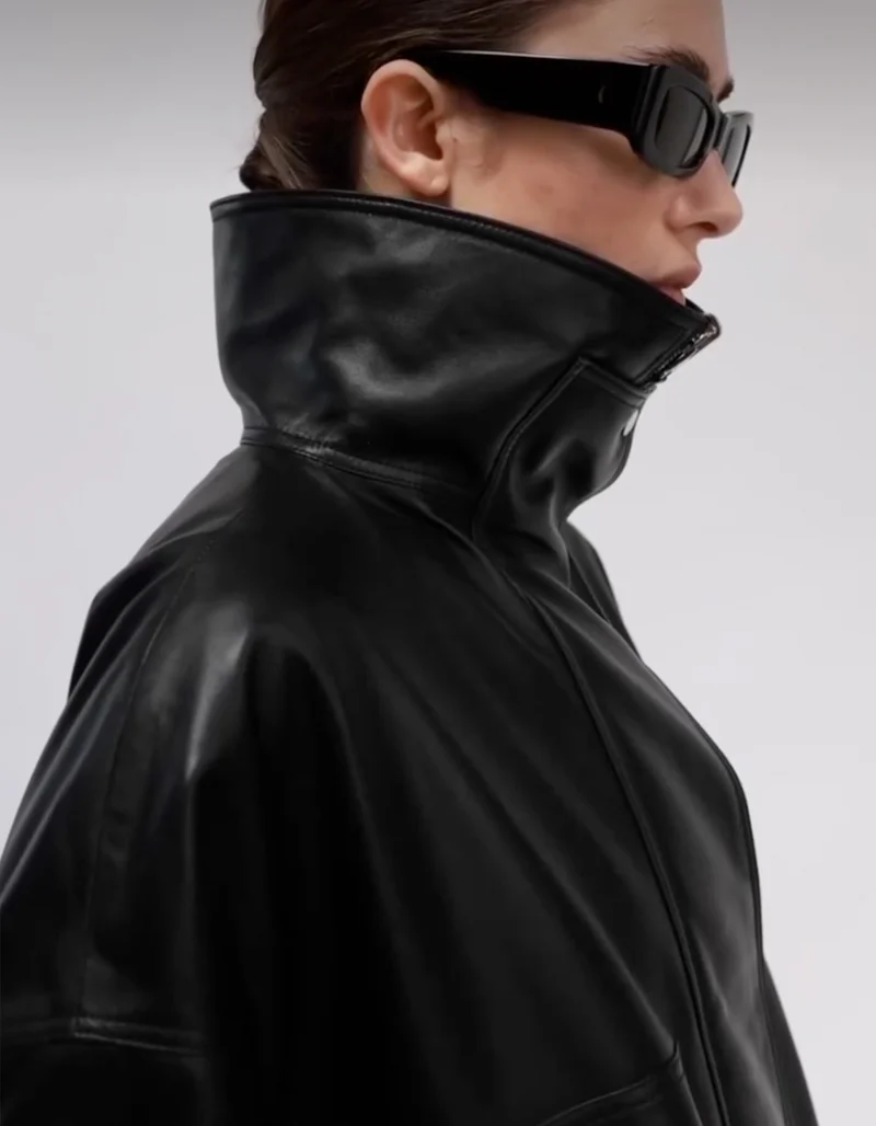 Lammleder-Bomberjacke Jade