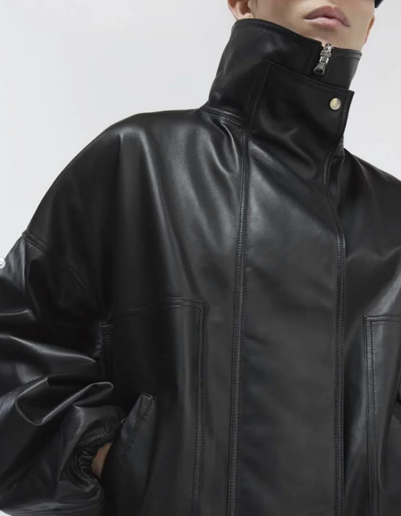 Lammleder-Bomberjacke Jade
