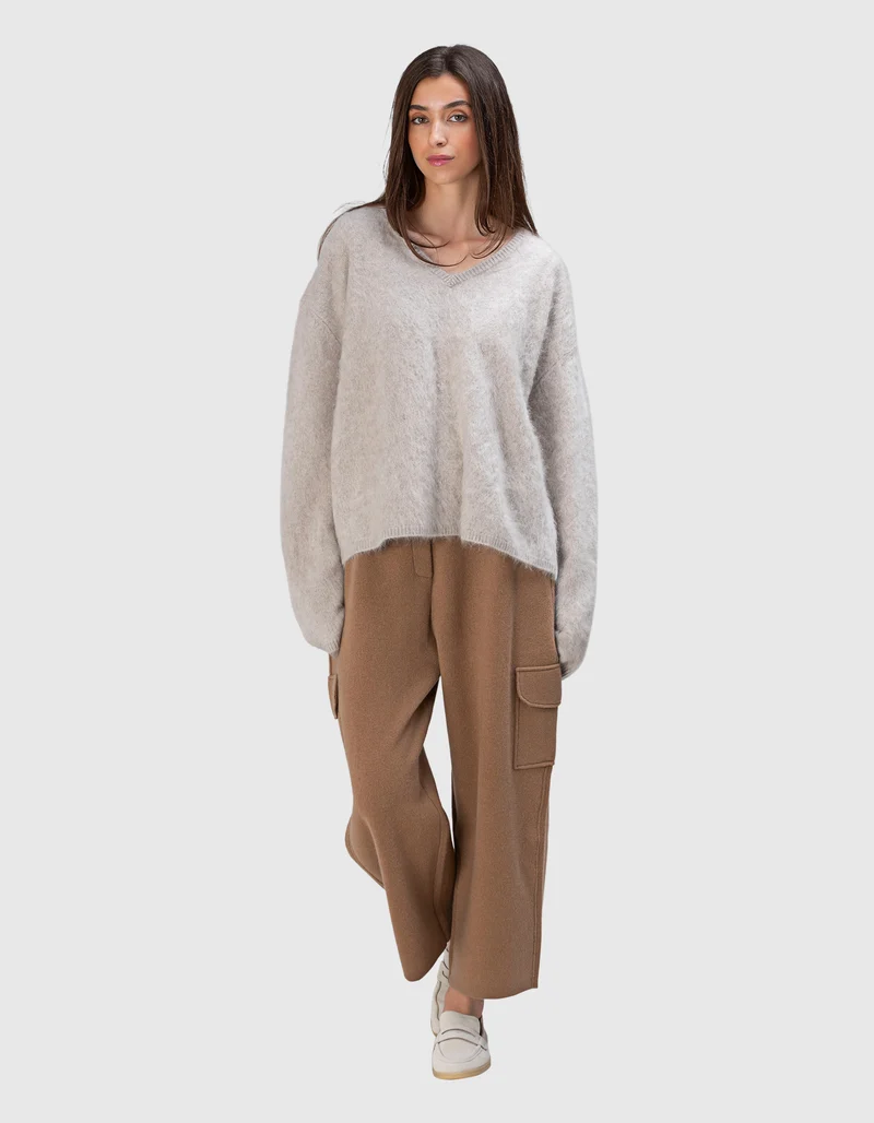 Oversize Fuzzy Kaschmir-Pullover Margareta