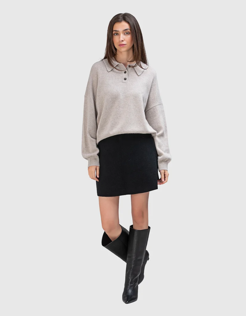 Kaschmir Pullover Etta mit Polokragen