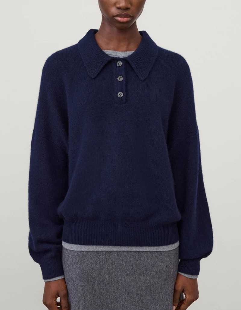Kaschmir Pullover Etta mit Polokragen