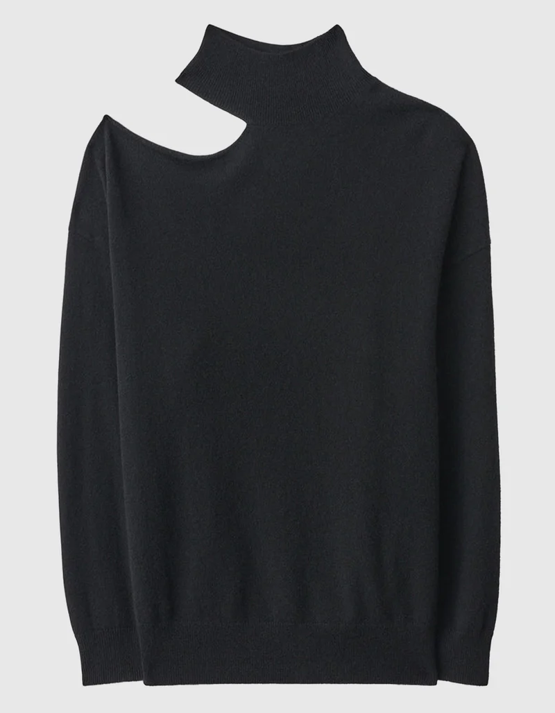Oversize Kaschmir-Pullover Alvia mit Cut-Out
