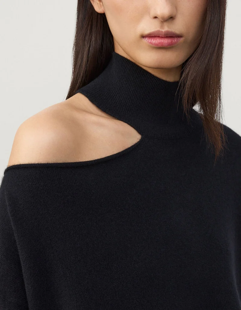 Oversize Kaschmir-Pullover Alvia mit Cut-Out